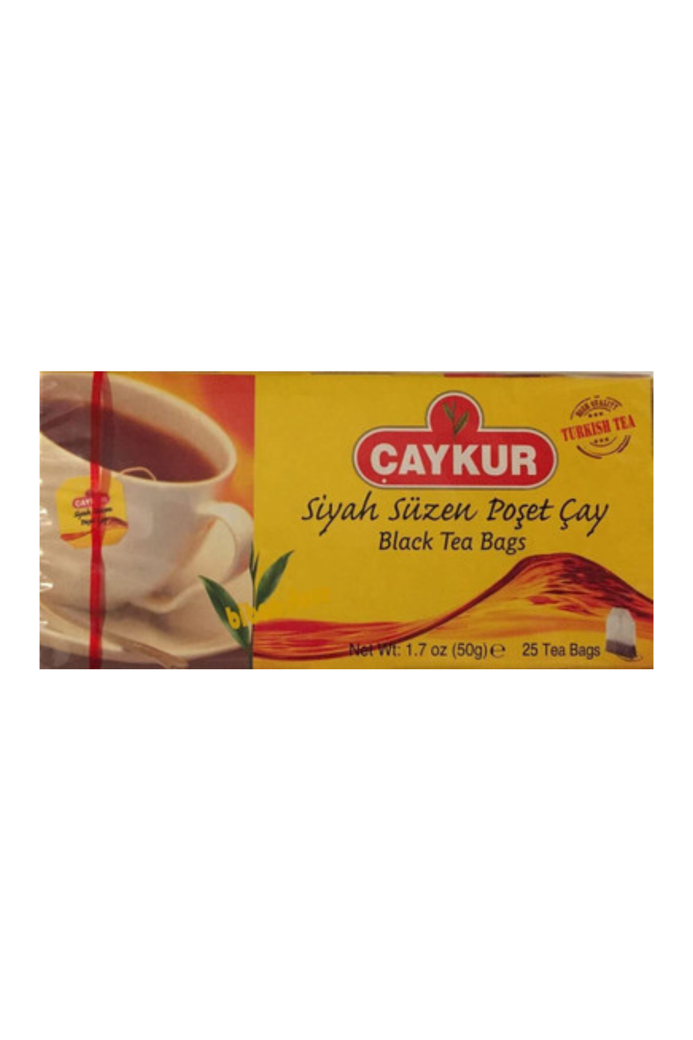 ÇAYKUR BLACK TEA BAGS 1.76 OZ(50G) 25 TEA BAGS TURKISH TEA PACK OF 6