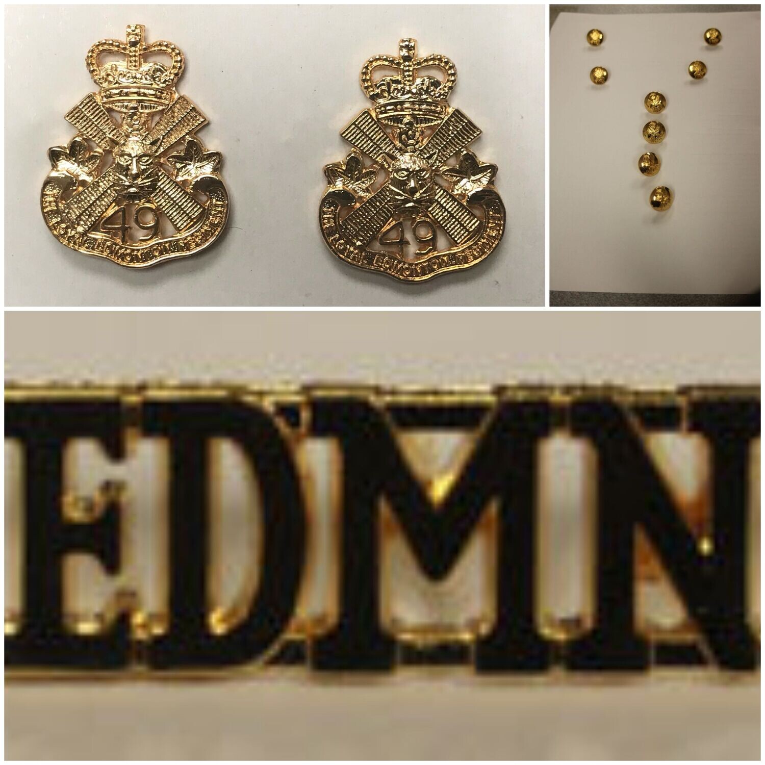 DEU Sets (Shoulder Title, Buttons, Collar Dogs)