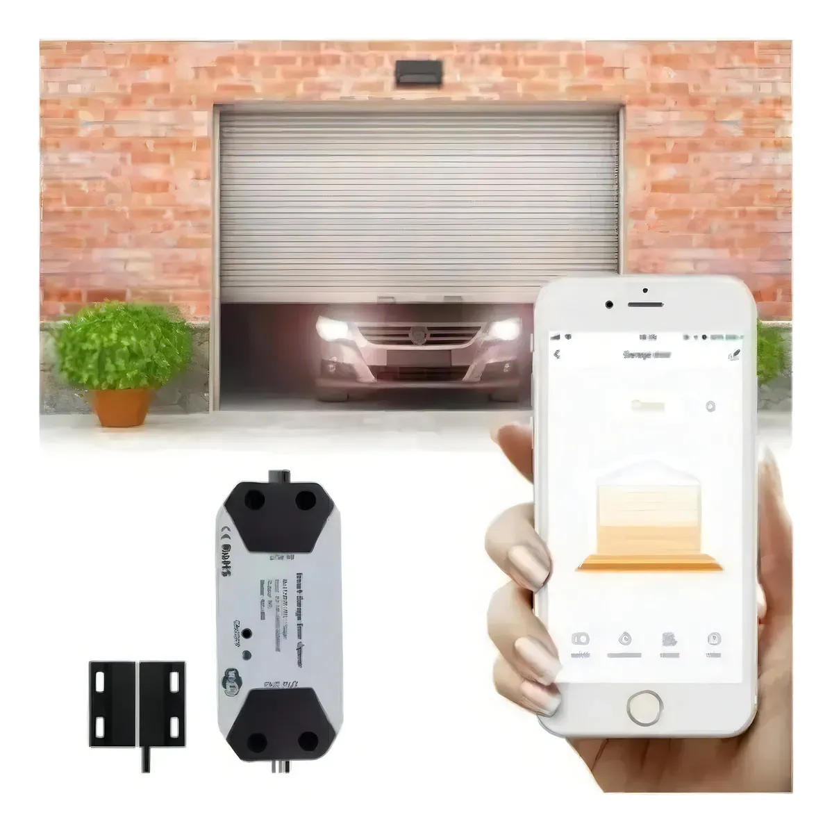 CocheraWiFi. Desde tu celular puedes abrir y cerrar la puerta de tu cochera con solo presionar el botón virtual,