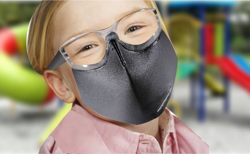 Máscara infantil protectora, suave y confortable.