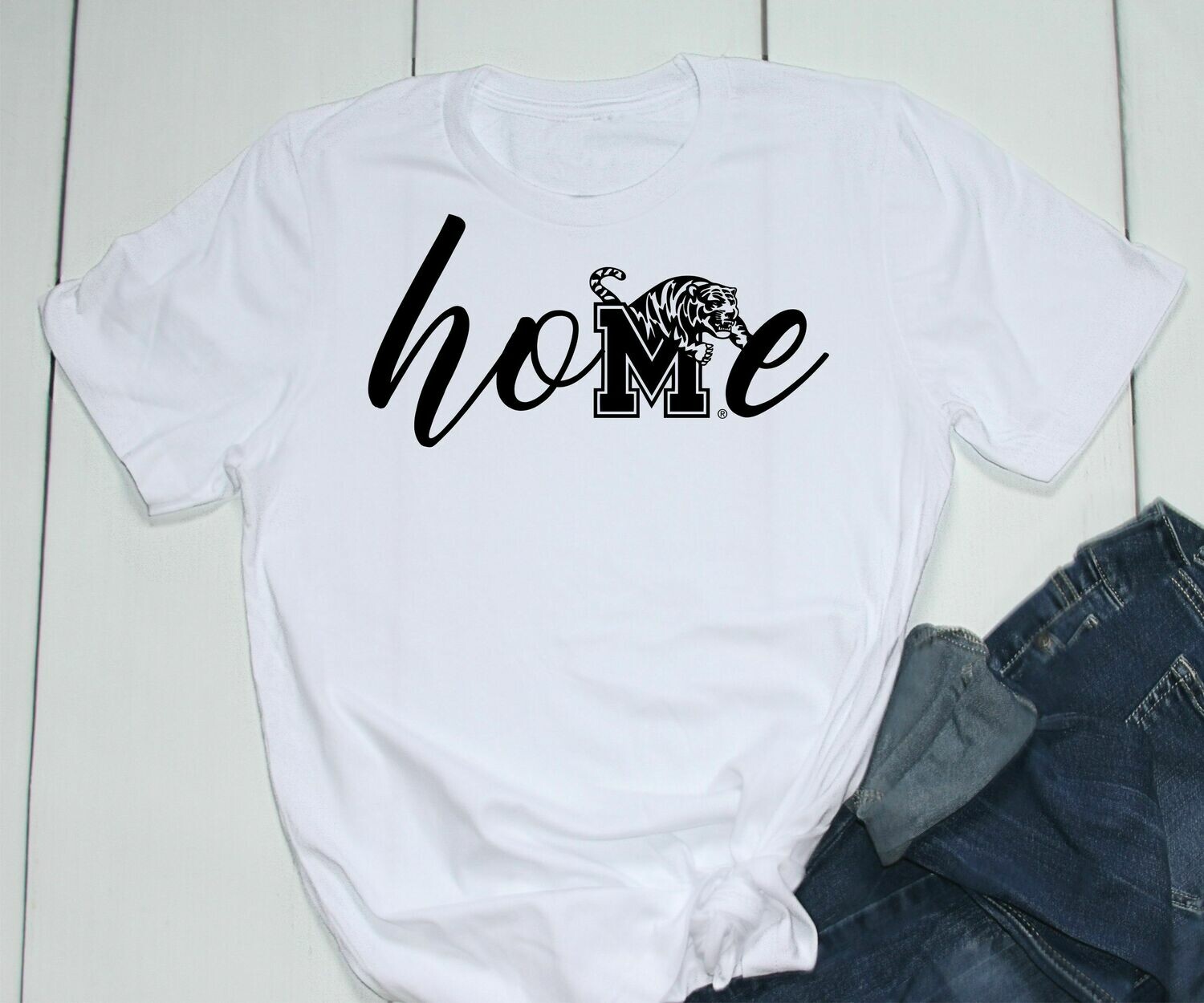 T-Shirt - Memphis  Home Script Font
