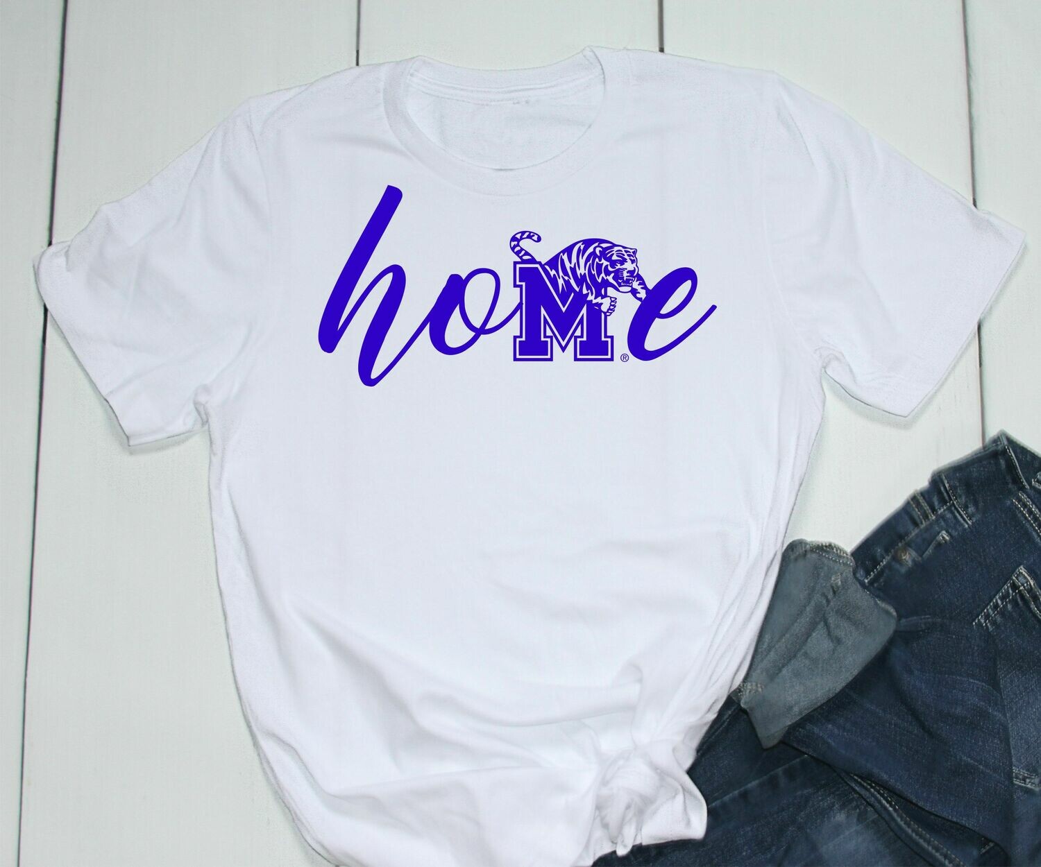 T-Shirt - Memphis  Home Script Font