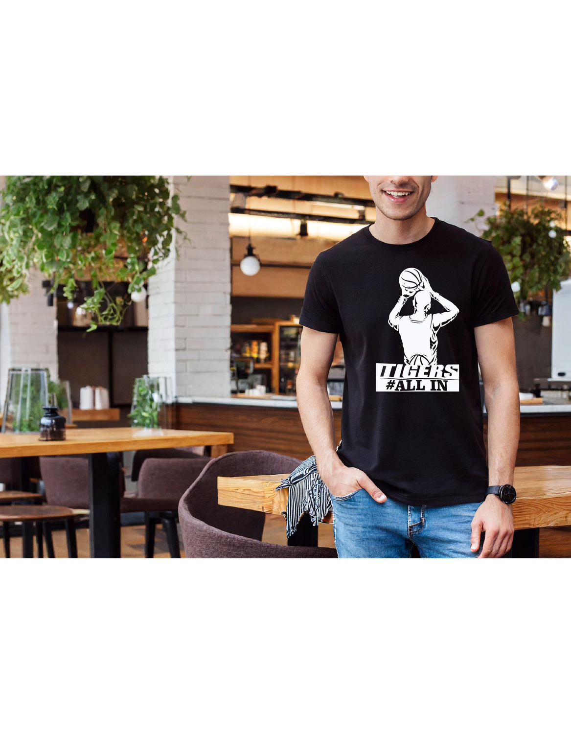 T-shirt U of M Basketball Silhouette
