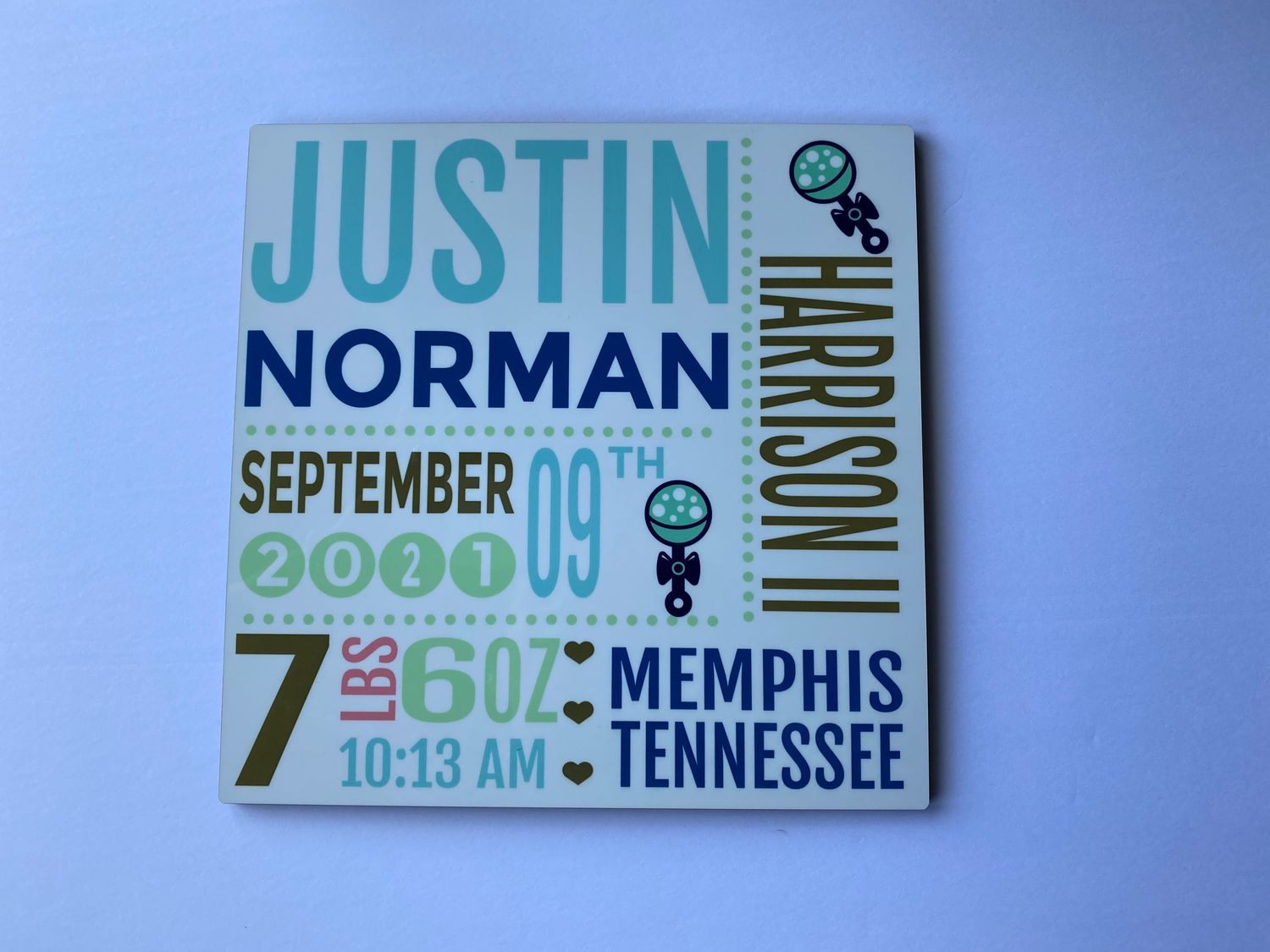Birth Announcement Board