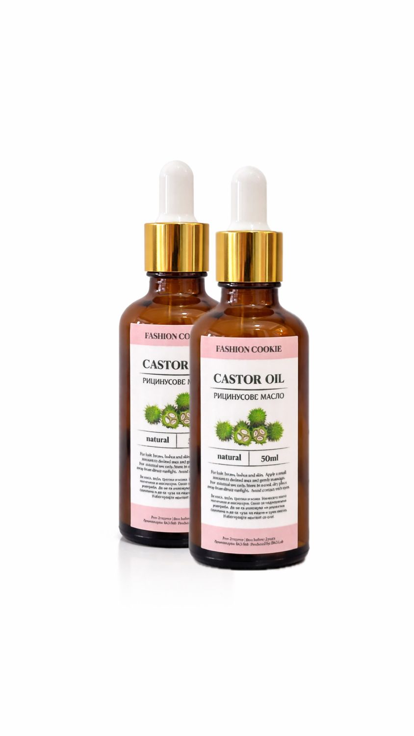 2 Bottles Cold-pressed Natural Castor Oil (2x50ml)