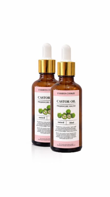 2 Bottles Cold-pressed Natural Castor Oil (2x50ml)