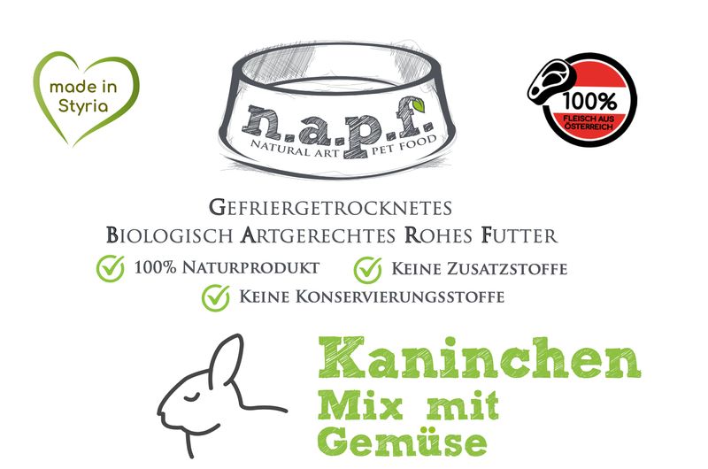Kaninchen Mix mit Gemüse