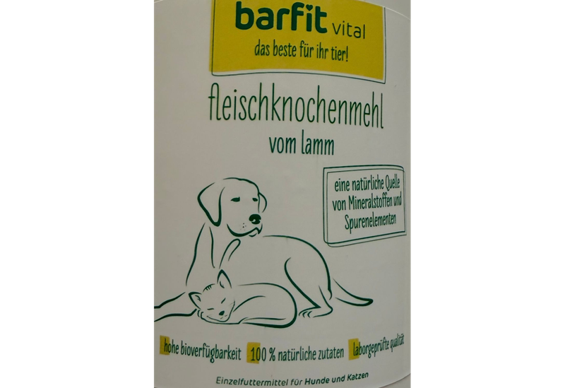 barfit Vital Fleischknochenmehl Lamm 800g