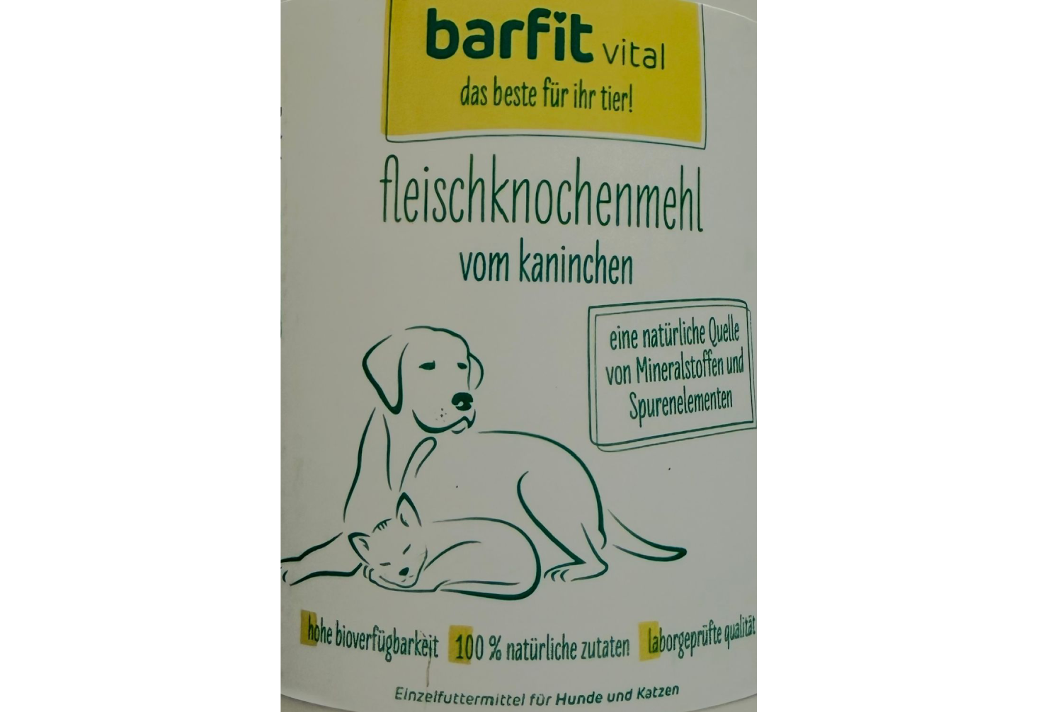 barfit Vital Fleischknochenmehl Kaninchen 800g