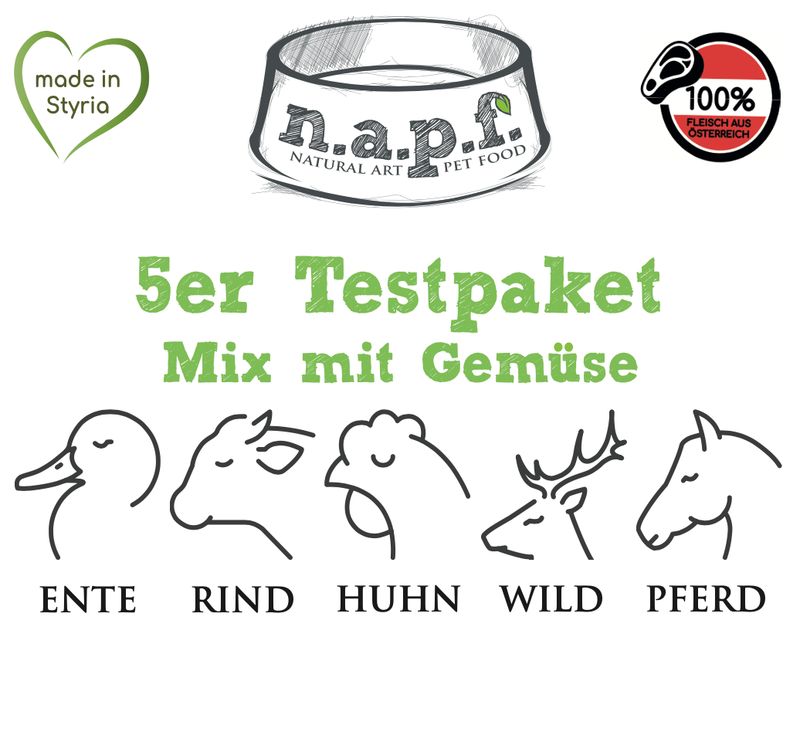 5er Testpaket Mix mit Gemüse