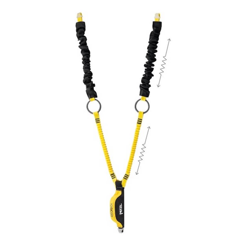 Petzl Absorbier Y Tie Back Lanyard 150cm, no connector-Discontinued Petzl Absorbier Y Tie Back Lanyard 150cm, no connector-Discontinued