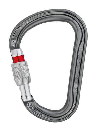 Petzl William Carabiner, Option: Screw Lock, Colour: Gray