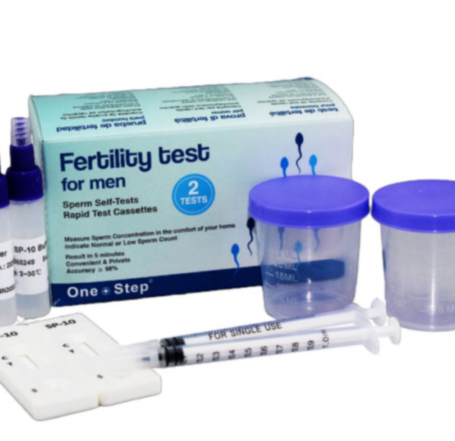 Kit 2 testes de fertilidade masculina - Espermograma