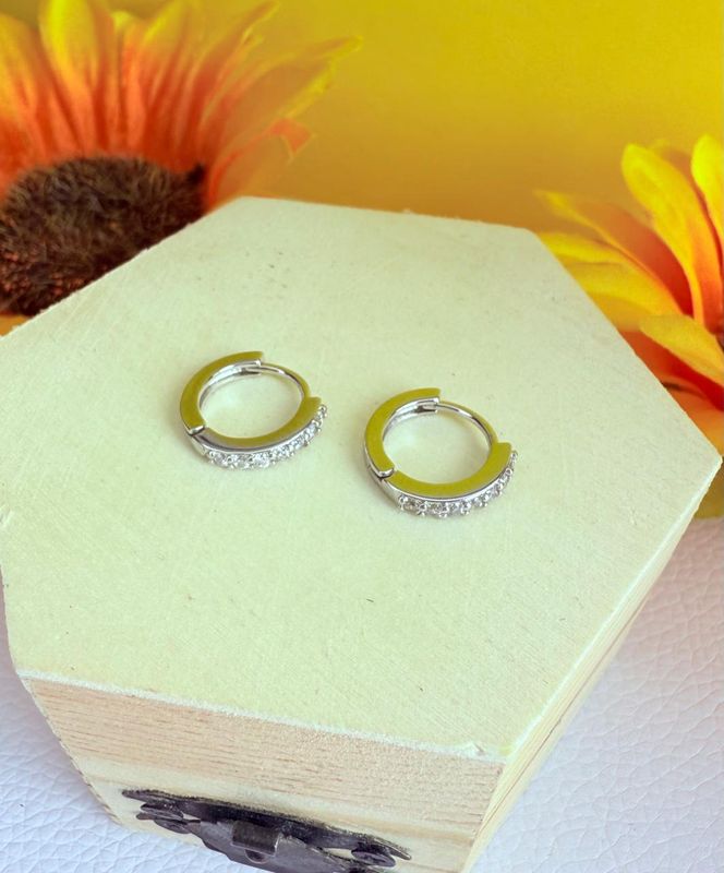 BRINCO ARGOLA PEQUENO BANHADO A PRATA 925.