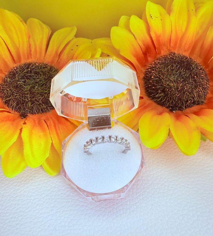 ANEL LUXO COM ZIRCONIA BANHADO A PRATA 1000