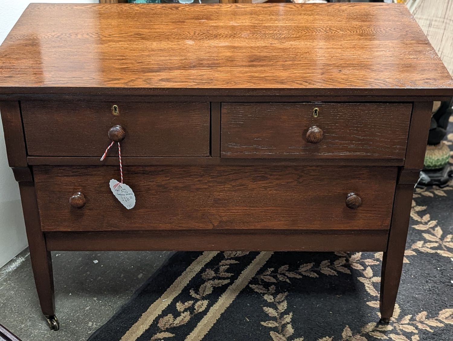 Antique 1800&#39;s Oak Washstand