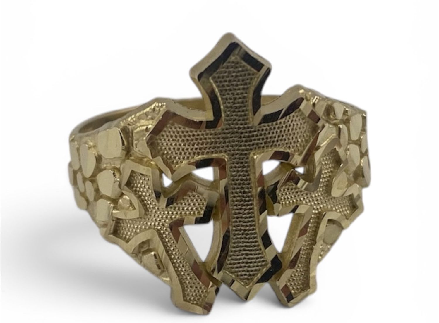 Three cross ring 10kt