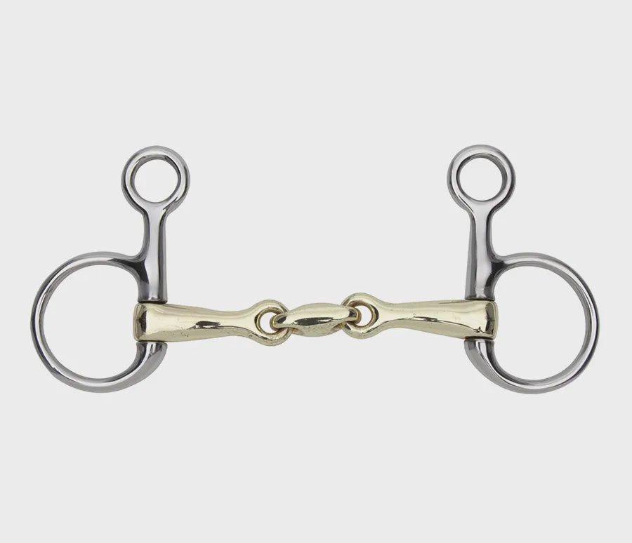 Hanging Cheek Brass Alloy Snaffle with Lozenge