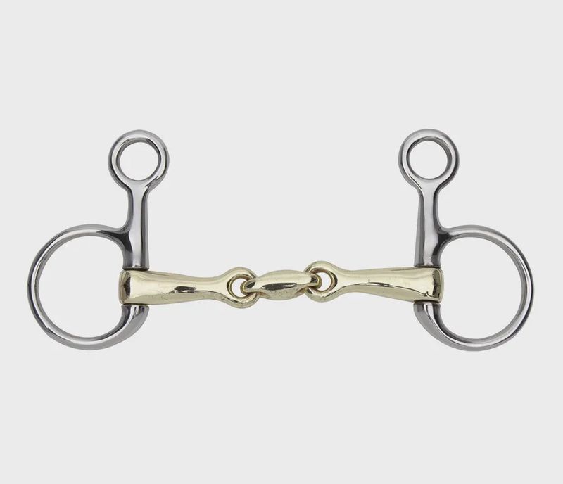Hanging Cheek Brass Alloy Snaffle with Lozenge