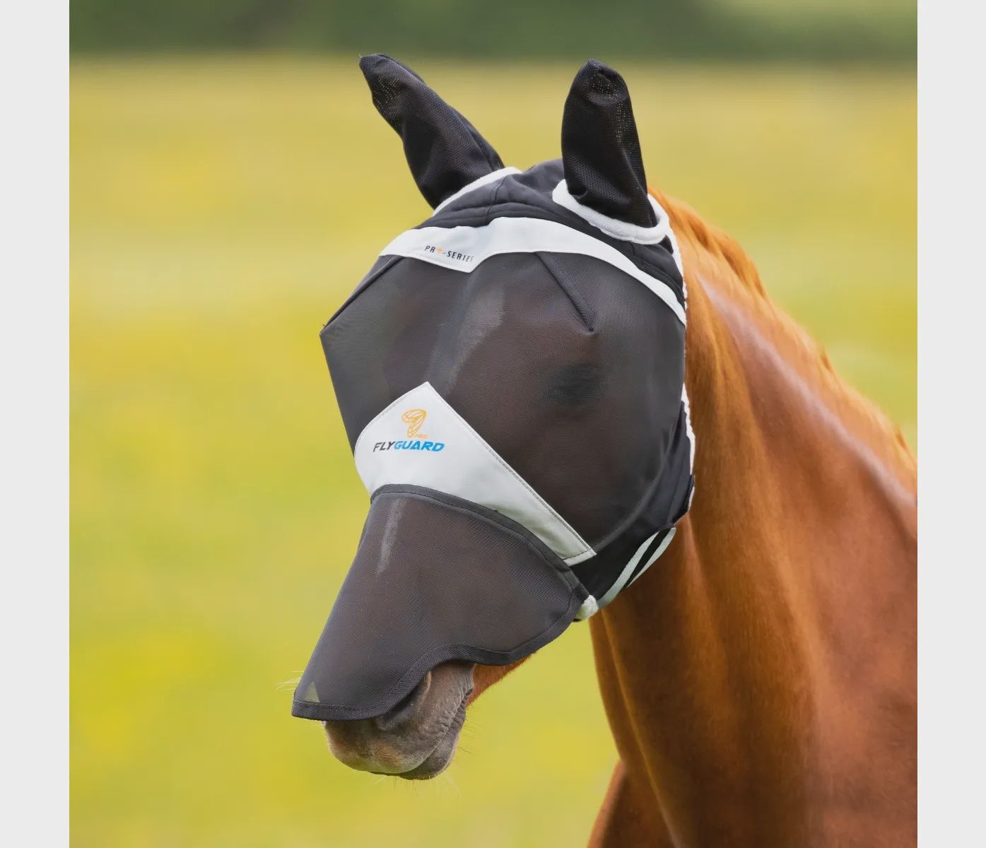 FlyGuard Pro Fine Mesh Fly Mask with Ears &amp; Nose