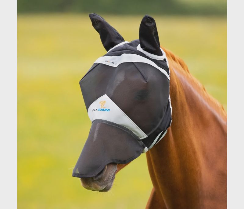 FlyGuard Pro Fine Mesh Fly Mask with Ears &amp; Nose