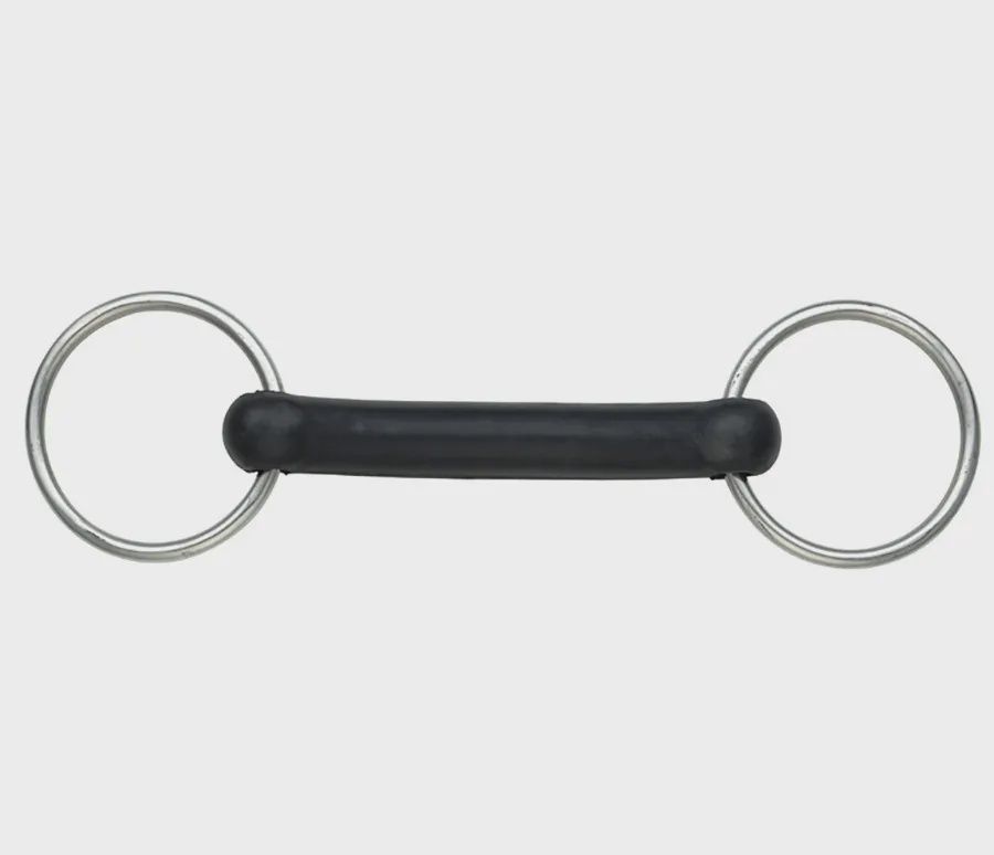 Mullen Mouth Flexible Rubber Snaffle
