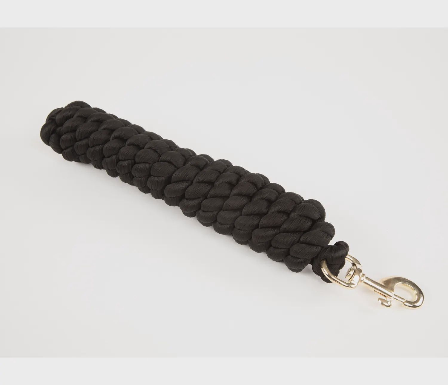 Plaited Lead Rein With Swivel Trigger Clip, Colour: Black