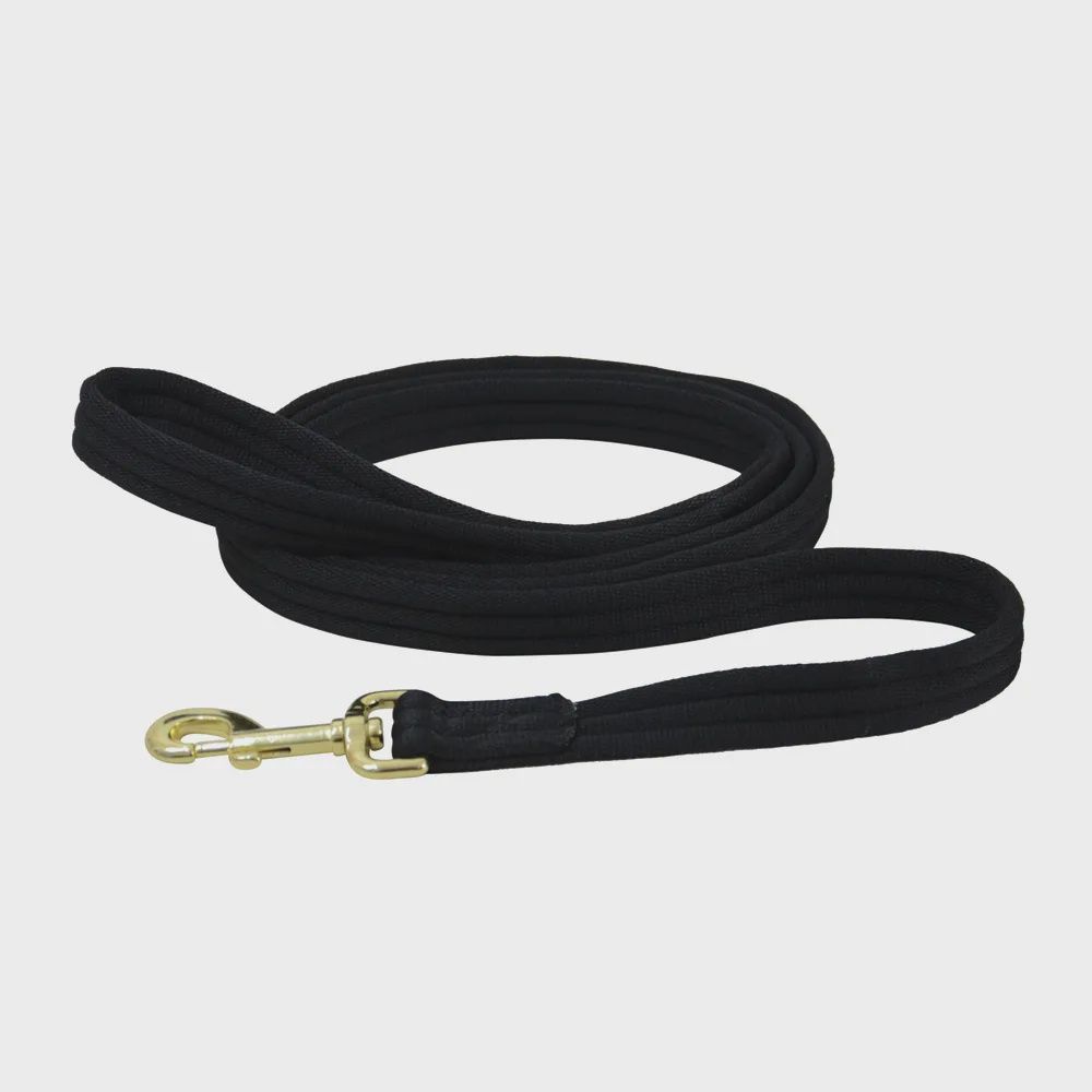 Soft Webbing Lead Rein - 2m, Colour: Black