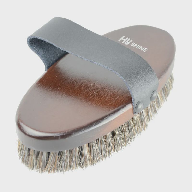 Hy Equestrian Deluxe Horse Hair Wooden Body Brush