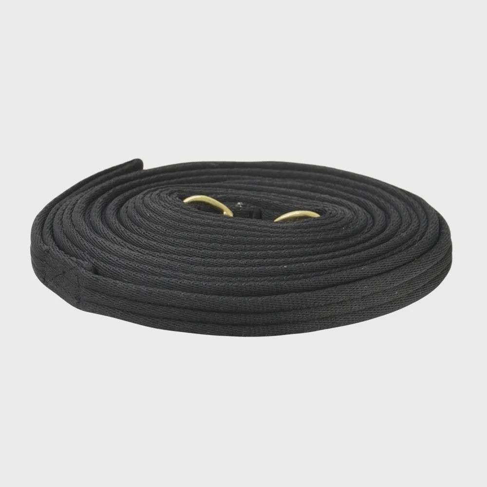 Soft Webbing Lunge Rein, Colour: Black