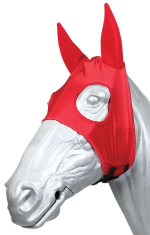 Race Hood Stretch Fabric - Neoprene Ears, Colour: Red, Size: S/M