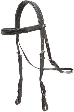 Zilco Padded Padded Bridle Head &amp; Cheek Pieces, Colour: Black