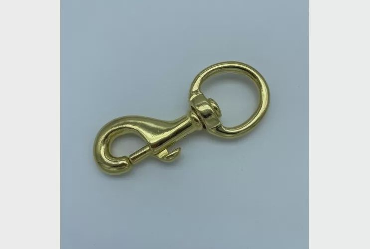 Round Eye Trigger Hook - Solid Brass 25mm