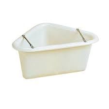 Stubbs Plastic Corner Manger, Colour: White