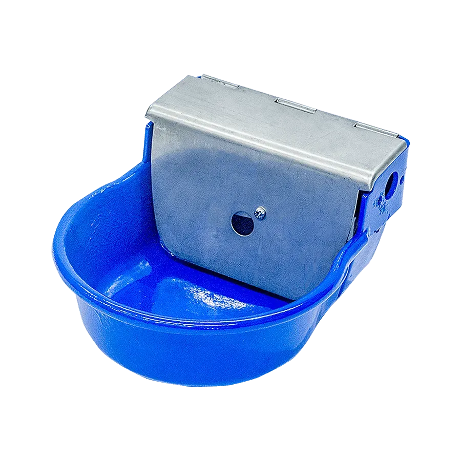 Enamel Selfill Drinker &amp; Stainless Steel Lid, Colour: Blue