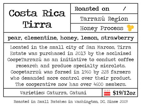 Costa Rica Tirra Honey