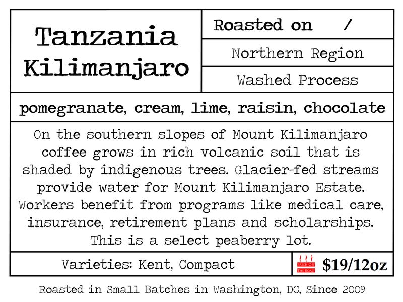 Tanzania Kilimanjaro Peaberry