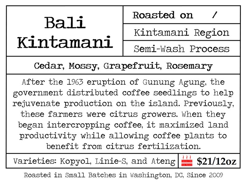 Bali Kintamani Semi-Washed