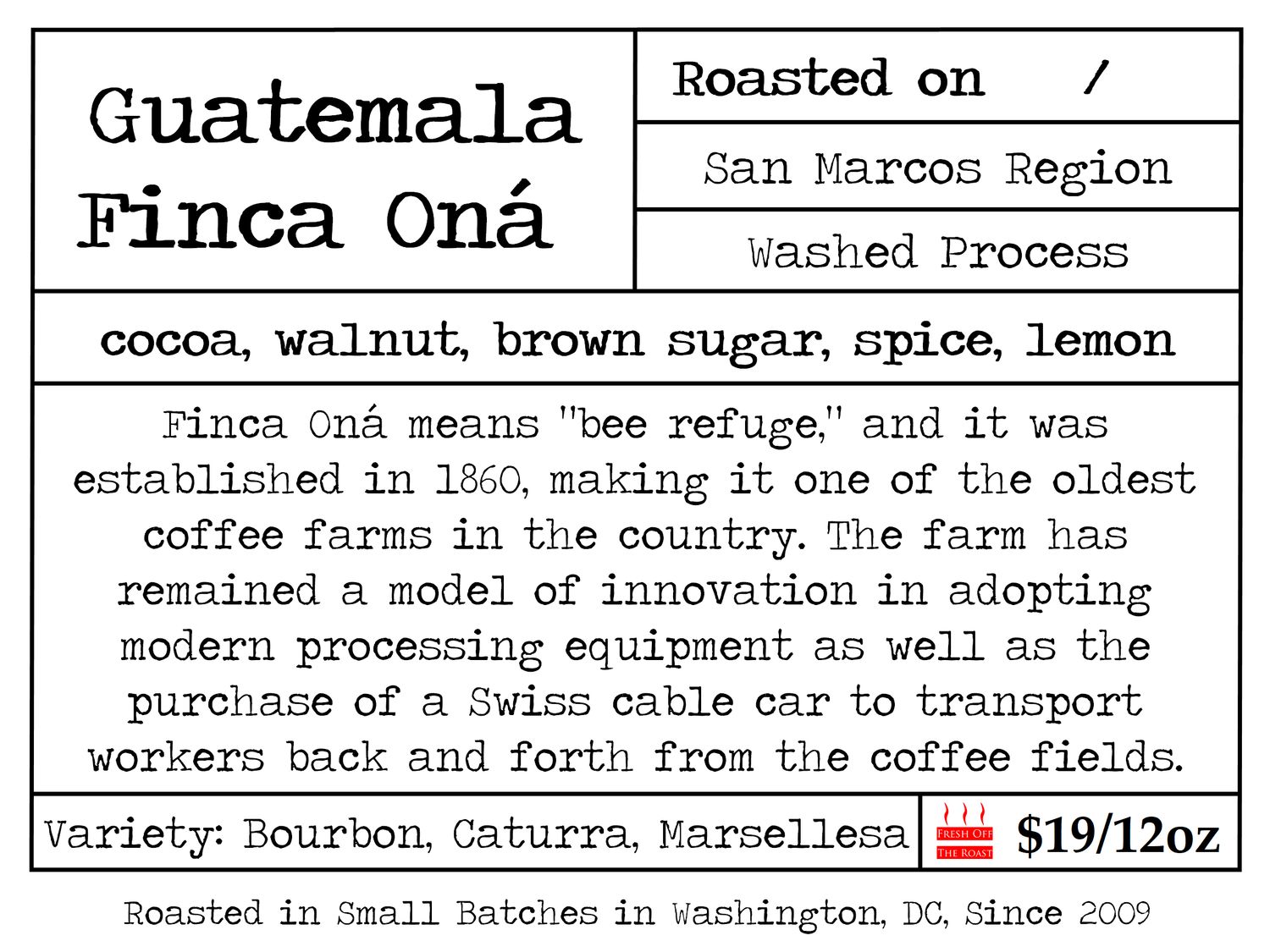 Guatemala Finca Oná