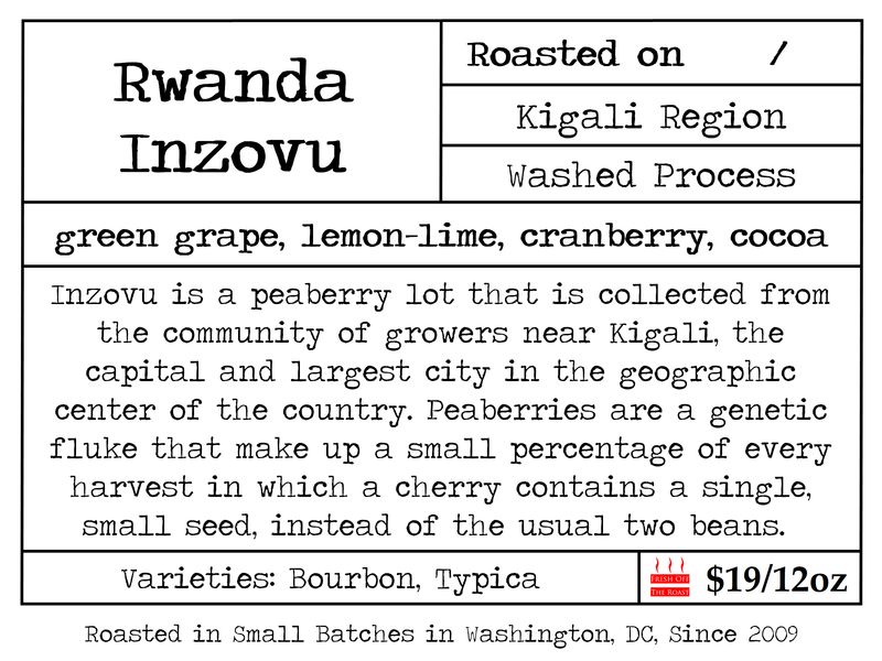 Rwanda Inzovu - Washed