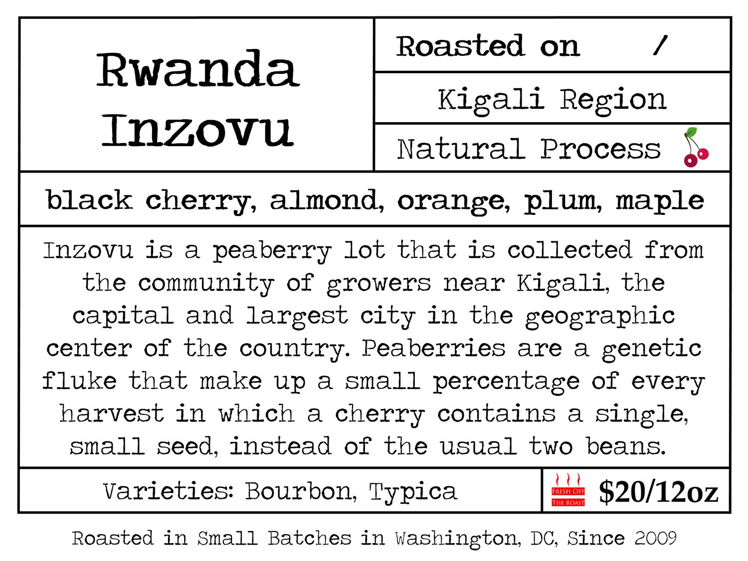 Rwanda Inzovu - Natural