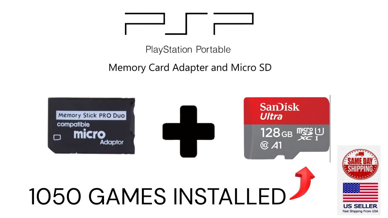 Memory Stick with 1050 Games | For PSP | 128GB