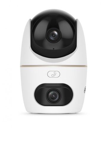 5+5MP Indoor Wi-Fi Dual-Lens Pan & Tilt Caméra Blanc