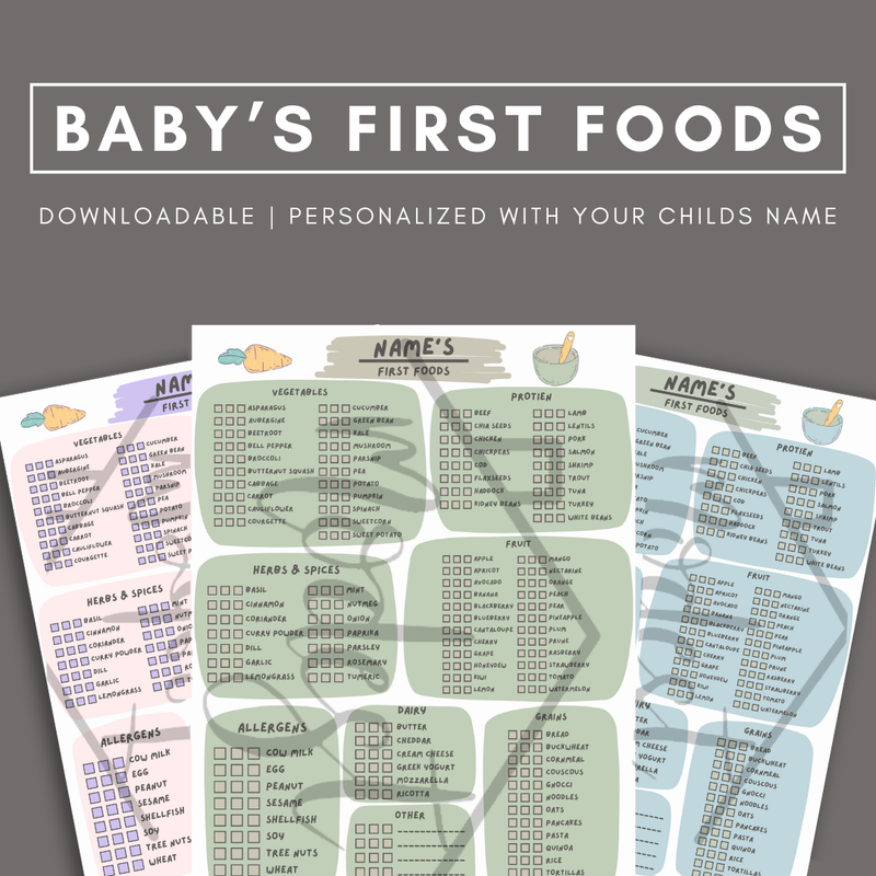 Baby's First Foods Tracker