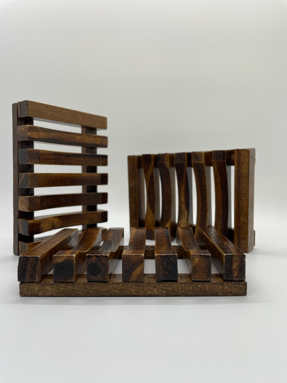 Wood Soap Dish - Dark
