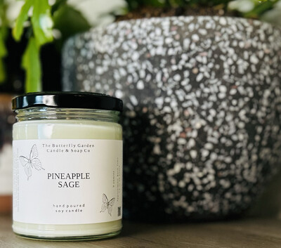 Pineapple &amp; Sage 9oz Soy Candle