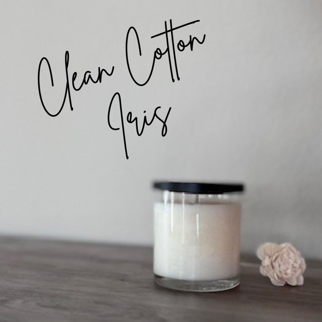 Clean Cotton &amp; Iris 11oz Soy Candle