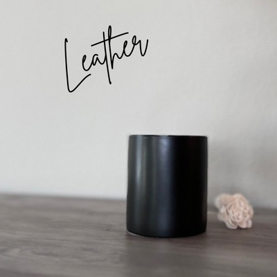 Leather 14oz Ceramic Soy Candle