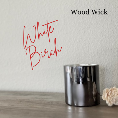 White Birch 11oz Wood Wick Soy Candle