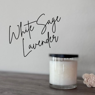 White Sage &amp; Lavender 11oz Soy Candle